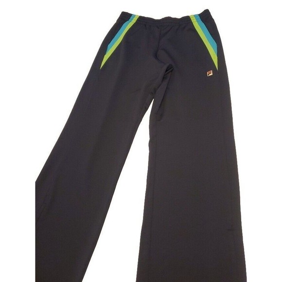 Fila Sport Retro Jogger Track Pants Nylon w Ankle Zipper Ladies XL NWOT Navy - Picture 3 of 15